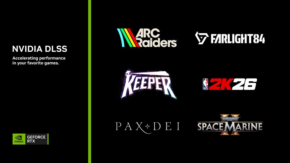 NVIDIA scatena il DLSS 4: ARC Raiders, Pax Dei e altri giochi di ottobre si aggiornano